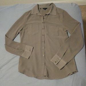 Sheer Lt Brown Guess Blouse XS